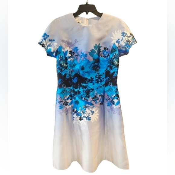 Rickie Freeman for Teri Jon Floral-Print Fit-&-Flare Midi Dress